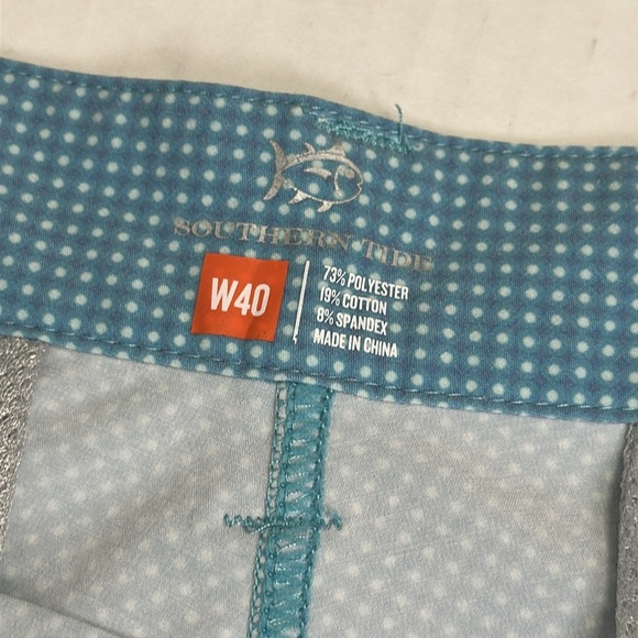 Southern Tide Men’s Size 40 Gulf Millcreek 9” Light Blue Polka Dot Short Preppy - Picture 7 of 12